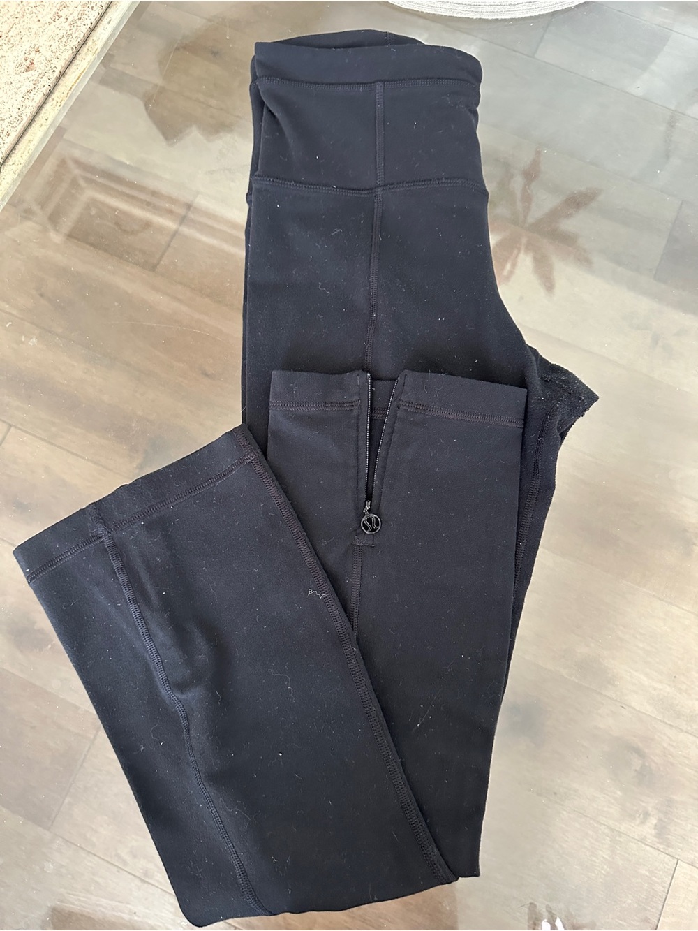lululemon athletica Black High-Rise Workout Leggings with Zip Pocket